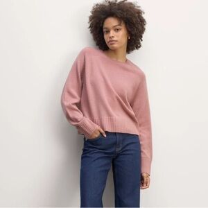 EVERLANE THE BOXY CREW IN CASHMERE PINK | WOMENS SIZE M